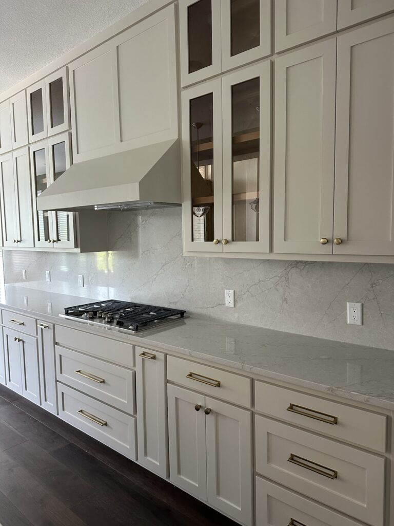 White kitchen cabinet painting in Fort Worth by Millan Painting