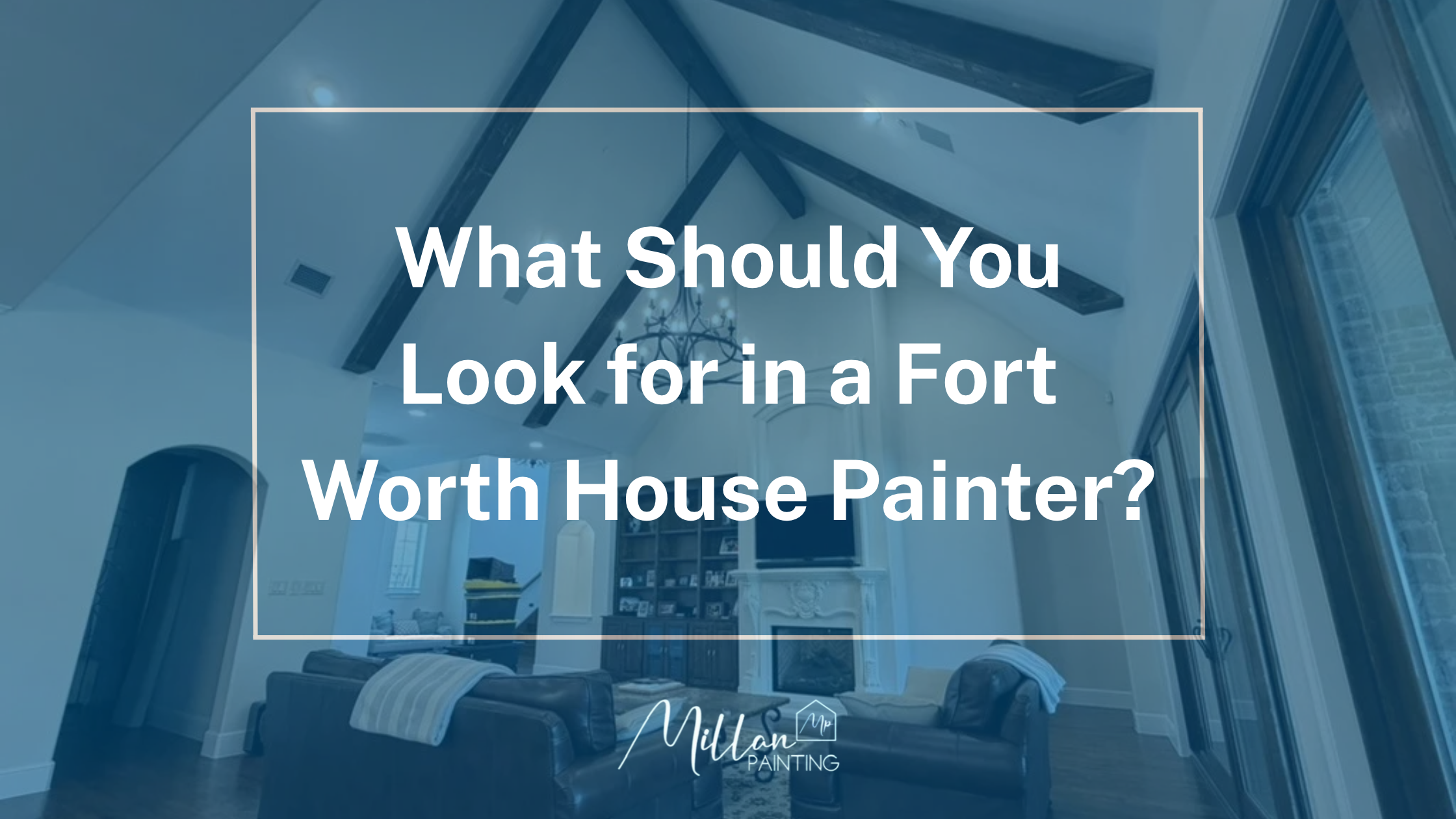 Professional Fort Worth house painter from Millan Painting working on a residential painting project